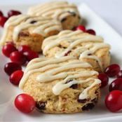 Cranberry Eggnog Cornbread Scones