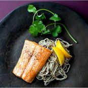 ARTIC CHAR w/SOBA NOODLES, PIGNOLI & LEMON