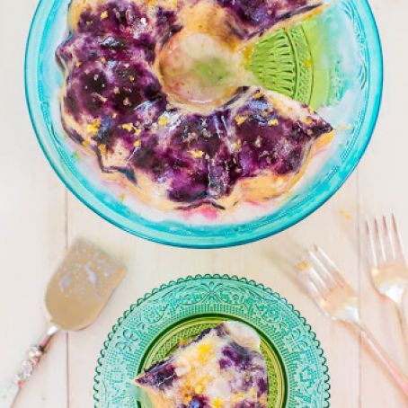 Blueberry Lemon Cake with Lemon Glaze