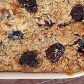 Baked Oatmeal with Blackberries and Coconut