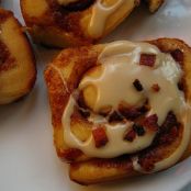 maple-bacon cinnamon rolls