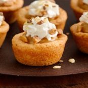 Toffee and Almond Fudge Cookie Cups