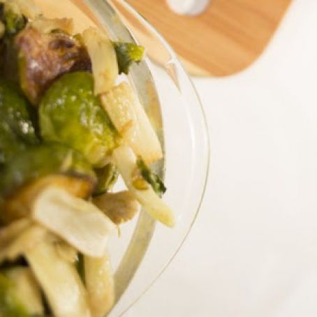 Brussels Sprouts, Baked, Fennel, and Garlic