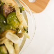 Brussels Sprouts, Baked, Fennel, and Garlic
