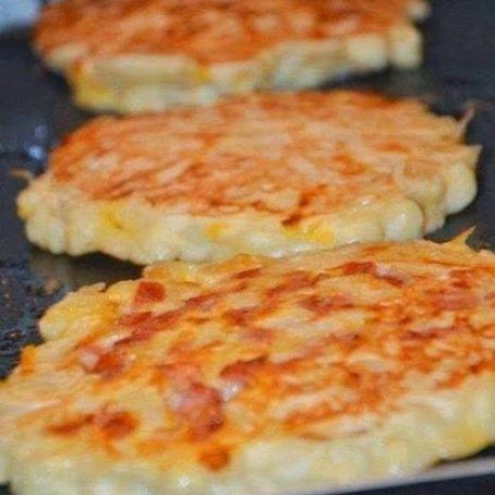 Bacon Cheddar Patty Cakes with leftover mashed pota