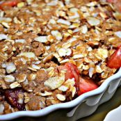 Orange-Scented Plum Crisp with Oatmeal Almond Topping