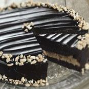 Fudge-Glazed Creamy Peanut Butter Cake