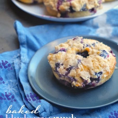 Baked Blueberry Crumb Doughnuts