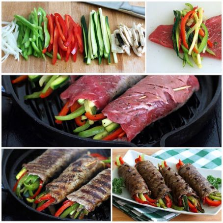 Balsamic Glazed Steak Rolls