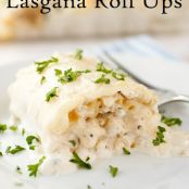 Creamy Chicken Spinach Lasagna Roll Ups