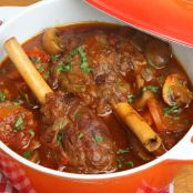 Tender Slow-Cooker Mushroom Lamb Shanks