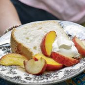 Great-Grandmother Pearl's Angel Food Cake with Peaches