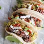 Korean Beef Tacos and Quick Kimchi