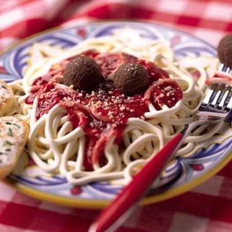 Fake Spaghetti & Meat Balls - April Fools'