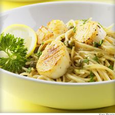 Scallp Piccata on Angel Hair Pasta