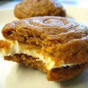 Pumpkin Whoopie Pies with Cream Cheese Filling