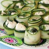 Zucchini Rolls with Herb-Marinated Mozzarella Balls