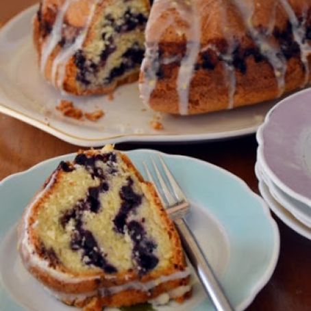Blueberry Bundt Cake with Lemon Glaze