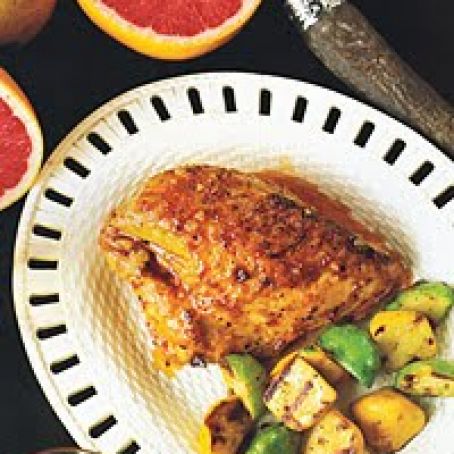 Grilled Chicken Breasts with Grapefruit Glaze 
