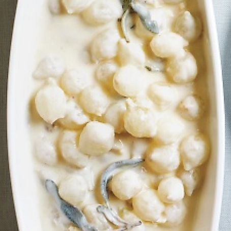 CREAMED ONIONS WITH SAGE