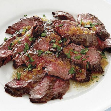 Brazilian Skirt Steak with Golden Garlic Butter