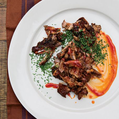 Smoked Lamb with Sorghum Barbecue Sauce