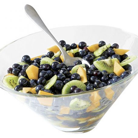Blueberry Fruit Salad with Tequila-Lime Syrup