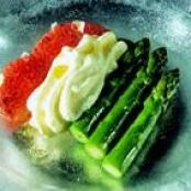 Green Asparagus with Hot Mayonnaise and Grapefruit