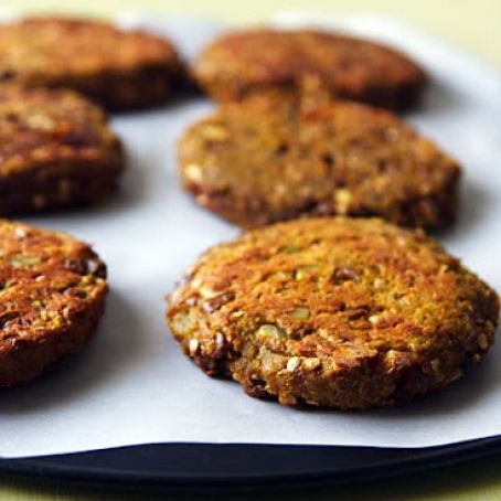 Curried Eggplant, Lentil, and Quinoa Burgers