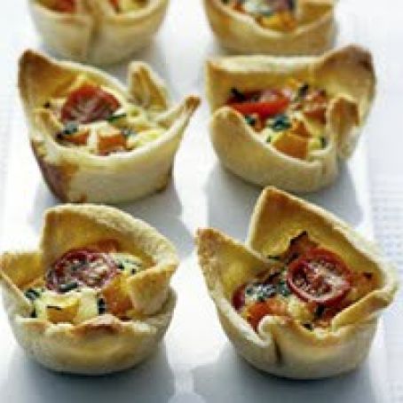Squash & Cherry Tomato Quiche Cups