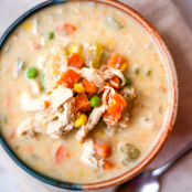 Slow Cooker Healthy Chicken Pot Pie Stew Recipe