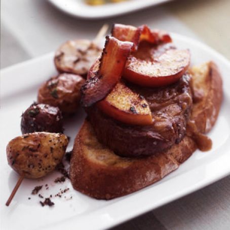 Sizzling Steak with Peach Steak Sauce*****