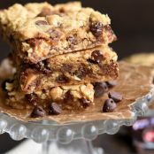 Peanut Butter Snickers Cookie Bars