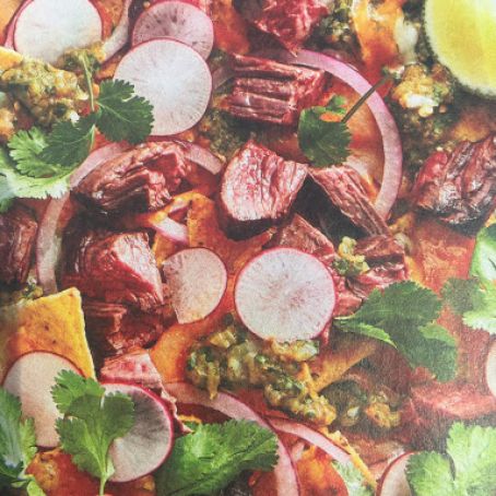 Steak and Green Chile Nachos