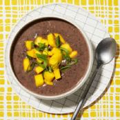Coconut–Black Bean Soup with Mango