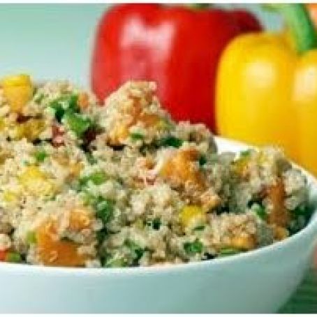 QUINOA SALAD WITH GRILLED MIXED VEGGIES AND FETA CHEESE  (dr oz)