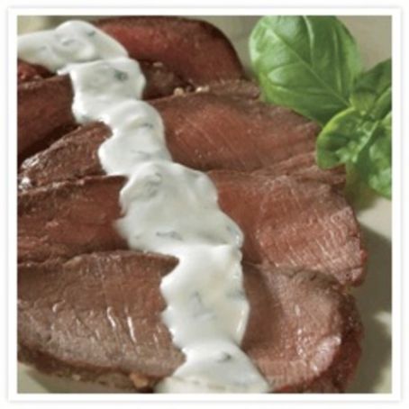 Beef Tenderloin with Goat Cheese Sauce