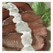 Beef Tenderloin with Goat Cheese Sauce