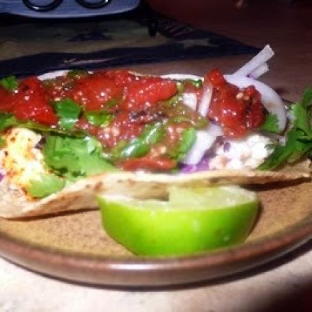 Pepper Grilled Fish Tacos 