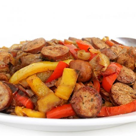 Sausages, Peppers and Onions