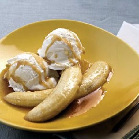 Tequila-Flambéed Bananas With Coconut Ice Cream