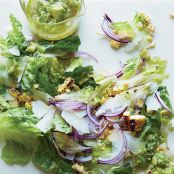 Romaine and Charred Corn Salad with Avocado Dressing