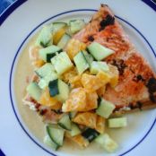 Ginger Citrus Salmon with Orange Cucumber Salsa