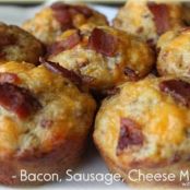 Bacon, Sausage, Cheese & Egg Muffins