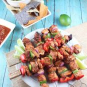 Chipotle Lime Chicken Fajita Skewers