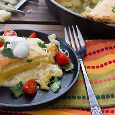 Chicken Tamale  Skillet Pie