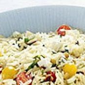 Orzo Salad with Tomato Feta and Green Onions