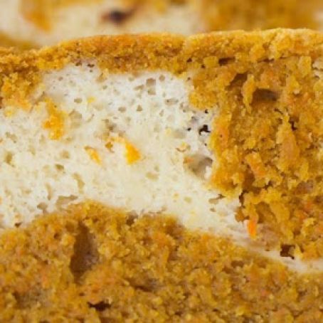 Carrot Cake with Bourbon Cheesecake Swirl