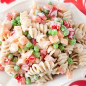 Healthy Caesar Ranch Pasta Salad
