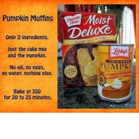 Pumpkin Muffins (Only 2 Ingredients)